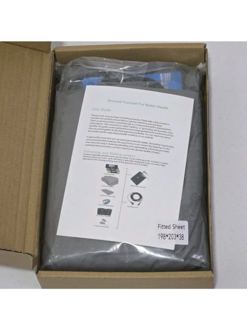 Sayorg Grounding Bedding Fitted Sheet Grey King Size
